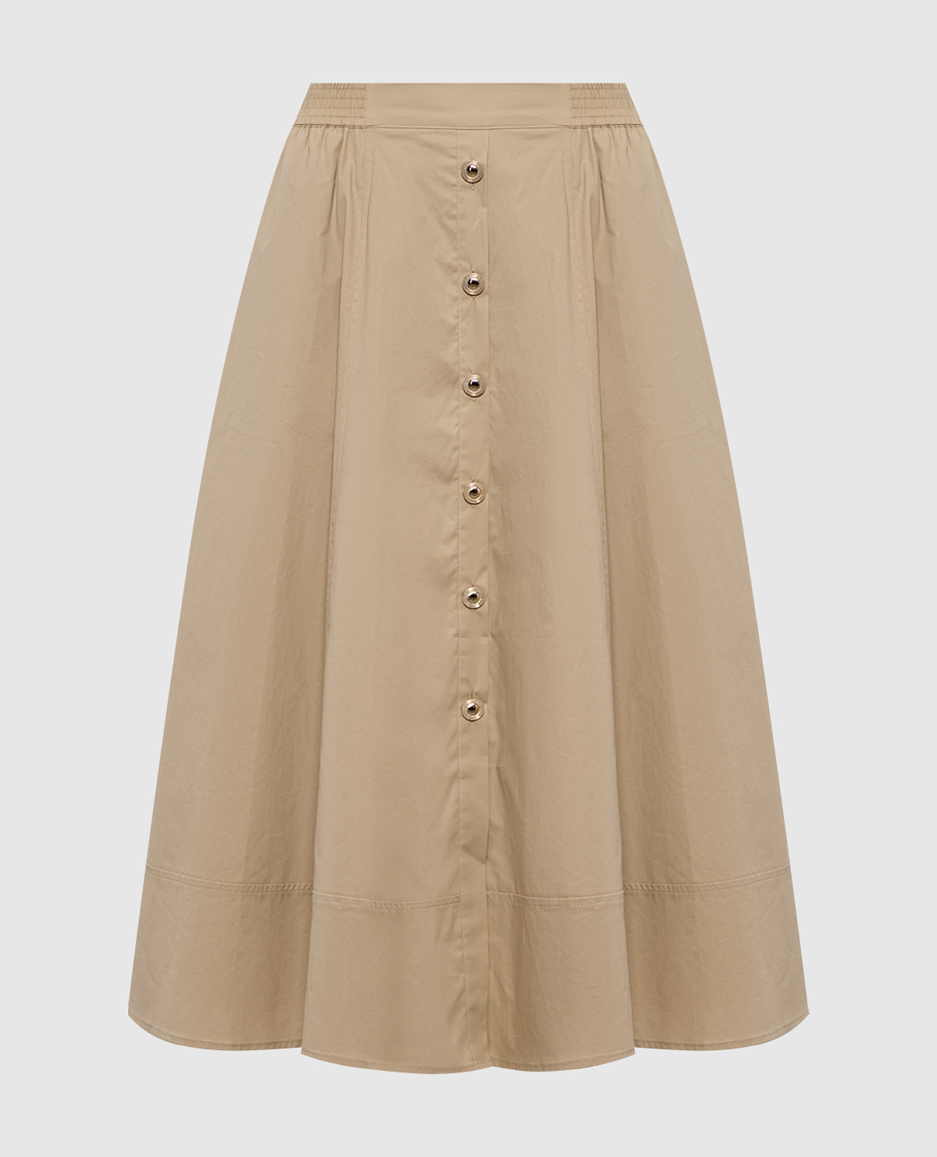 Jupe midi beige