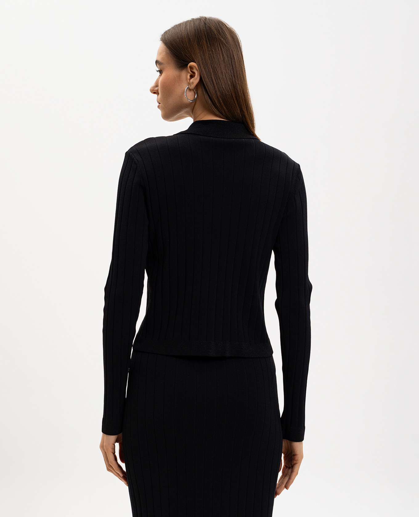 

Black ribbed cardigan Twinset