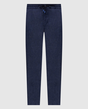 Castangia dal 1850 Blue linen pants DMP10S26