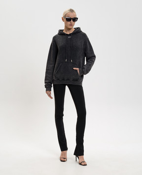 Off-White Grey hoodie with logo print 2BB064S26FLE001