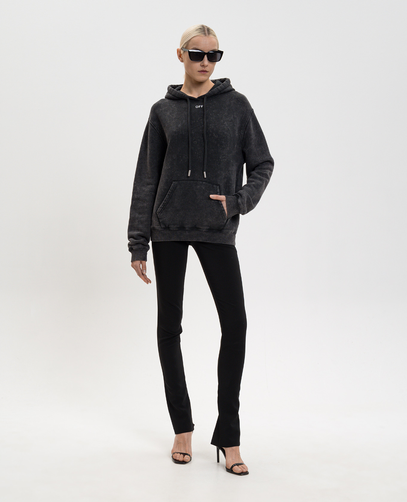 

Grey hoodie with logo print Off-White