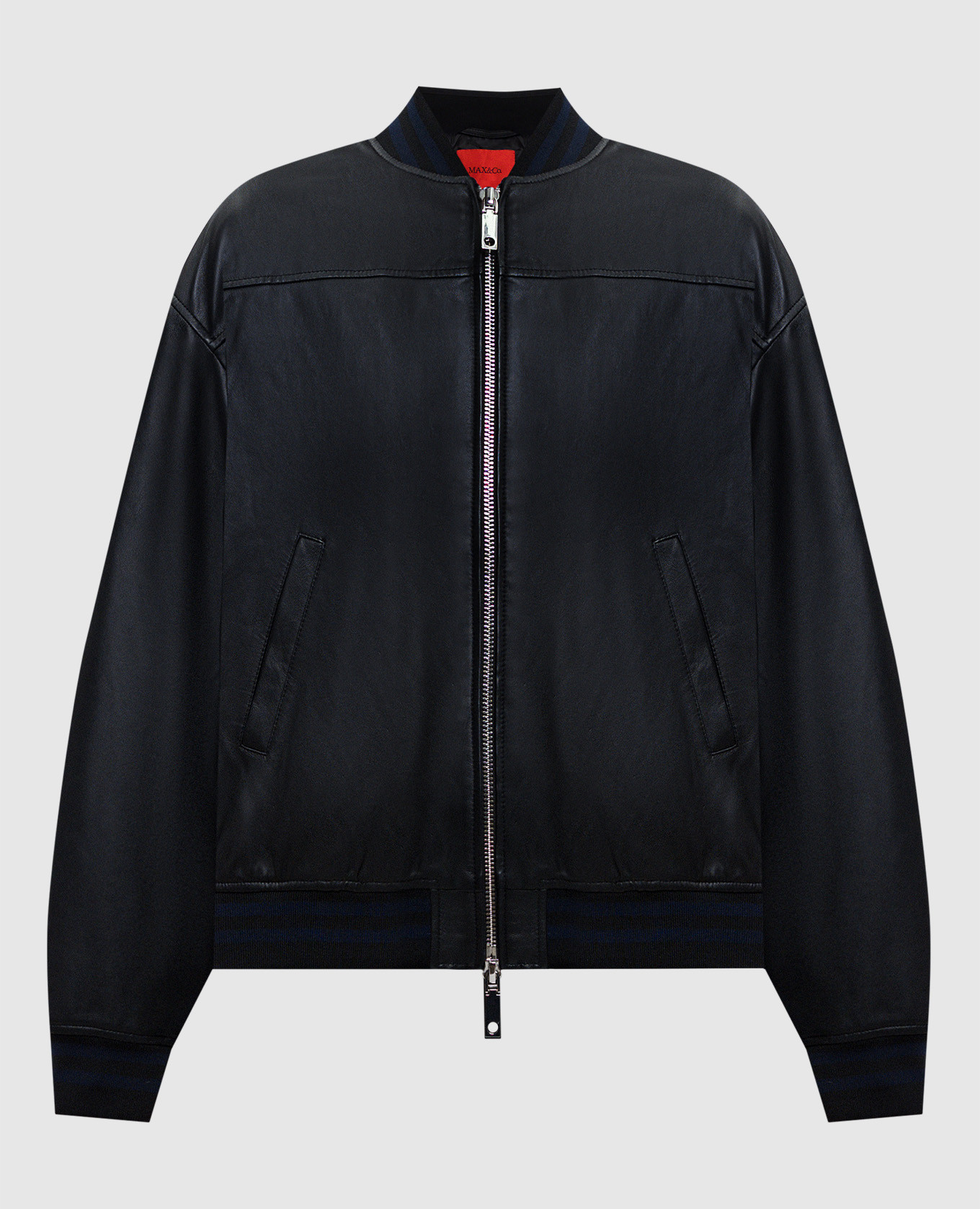 

Black leather beaver SHEISA10 Max & Co