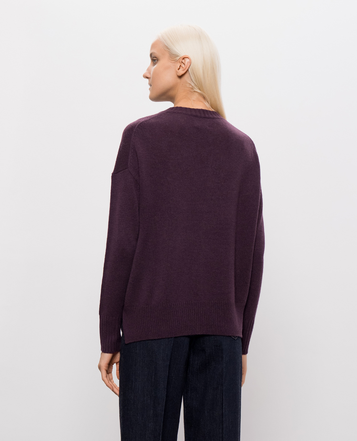 Purple cashmere sweater Allude 4