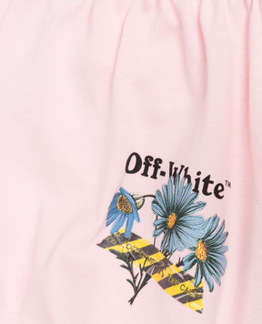 Off-White Children's pink T-shirt and shorts suit 44G2X00CS26J001
