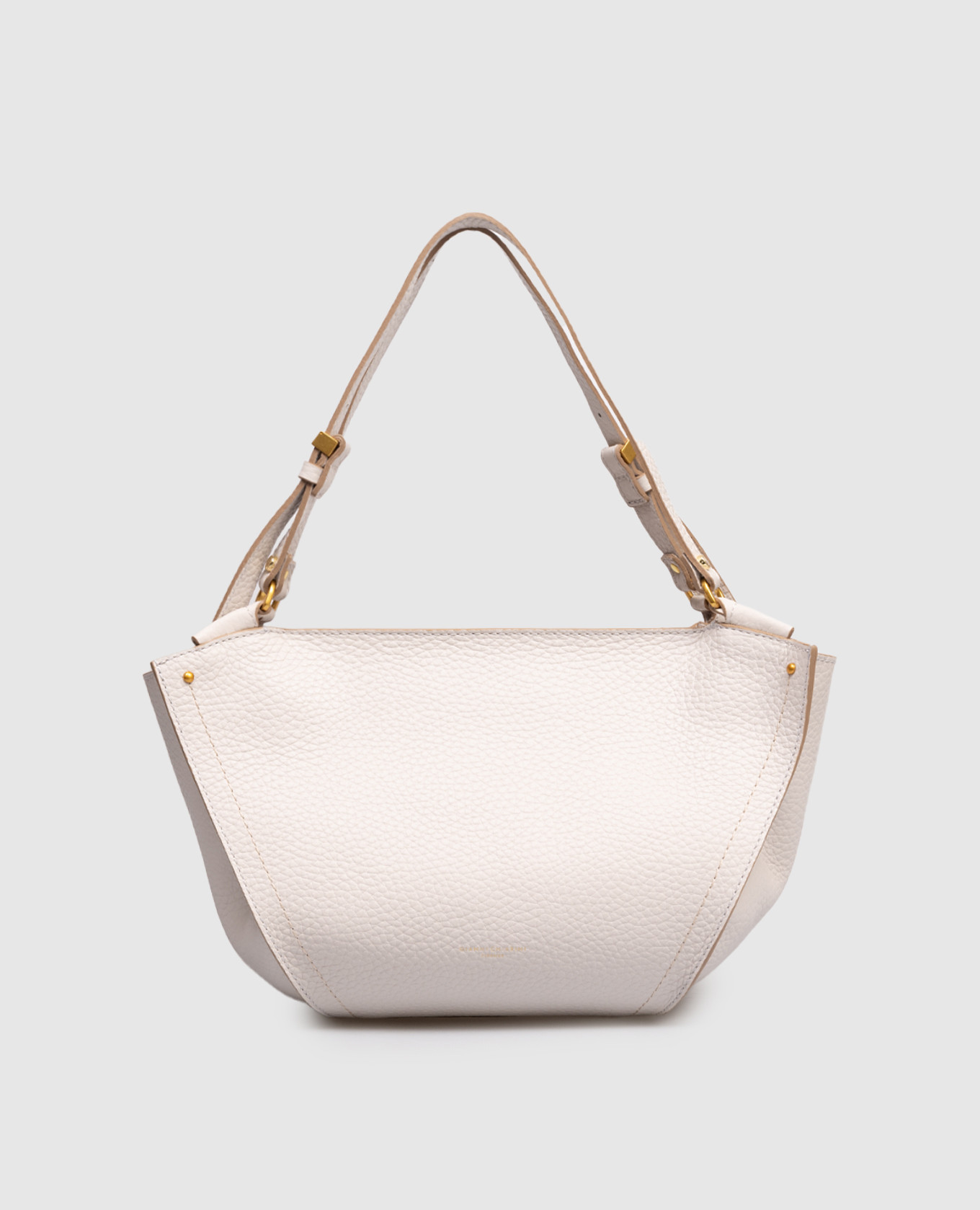 

Bloom beige leather tote bag with logo print Gianni Chiarini