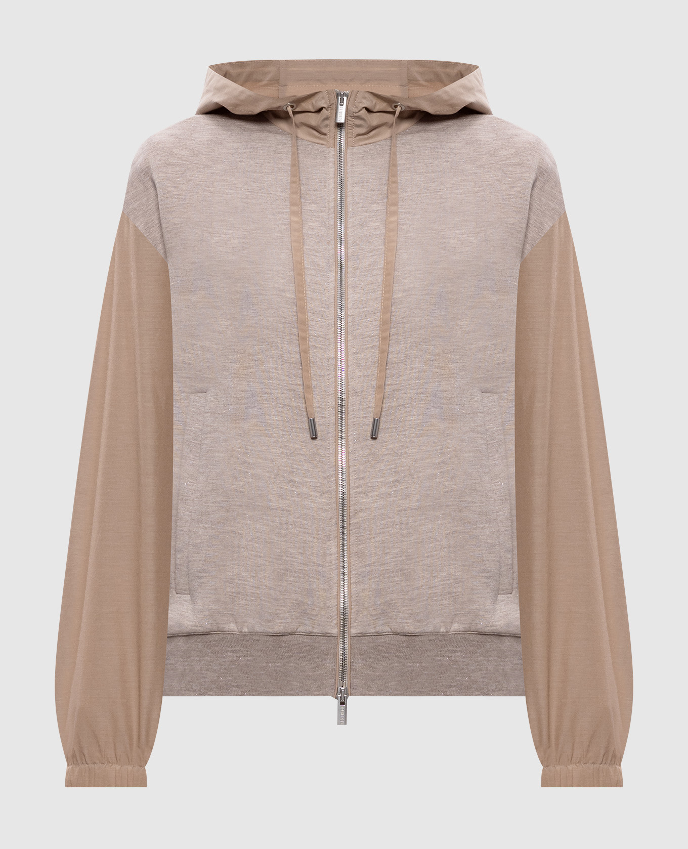 Beige sports jacket with lurex