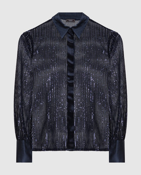 Peserico Blue blouse with sequins E062636807B