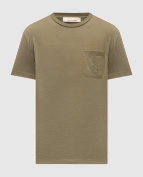 Trussardi Khaki T-shirt with print G0298100128NMTS12J02