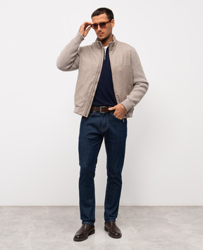 Doriani Cashmere Beige wool and cashmere insulated jacket A432MANT134N