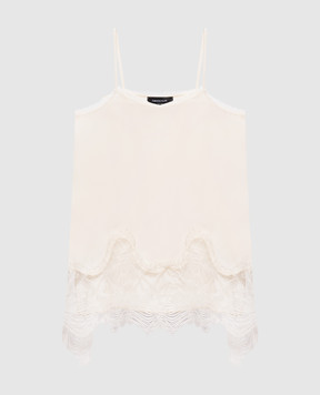 Fabiana Filippi Ivory silk lace top TPD276F744M158