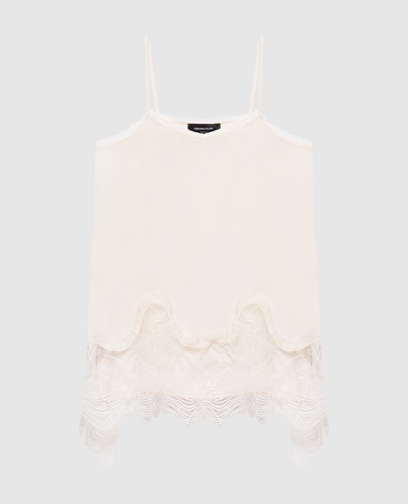 

Ivory silk lace top Fabiana Filippi, Beige