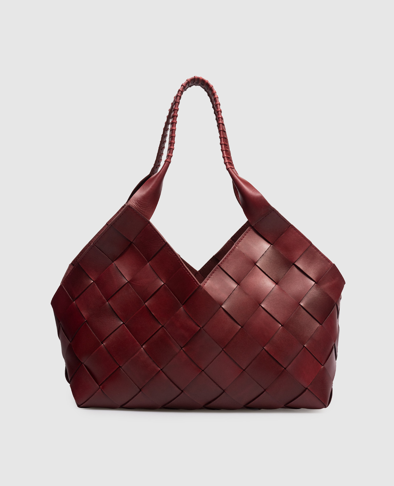 

Burgundy leather bag Castello Dragon