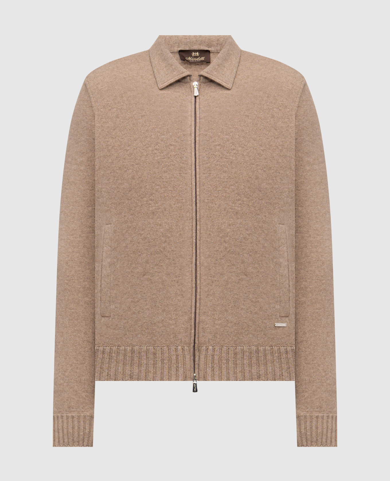 

Beige cashmere cardigan Enrico Mandelli