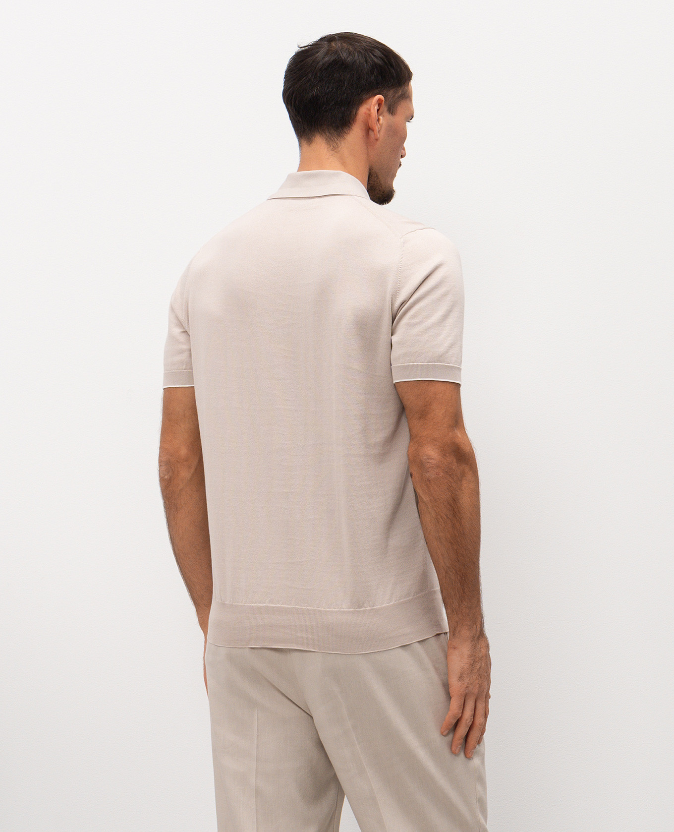 Beige polo shirt Brunello Cucinelli 4