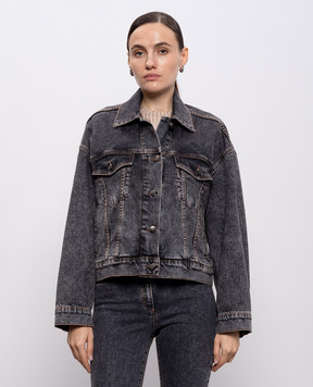Peserico Grey distressed denim jacket S21388L1604280