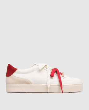 Stuart Weitzman COLTON white leather sneakers with logo SN031
