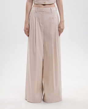 Simkhai Beige Ramsey linen pants 3264037LE