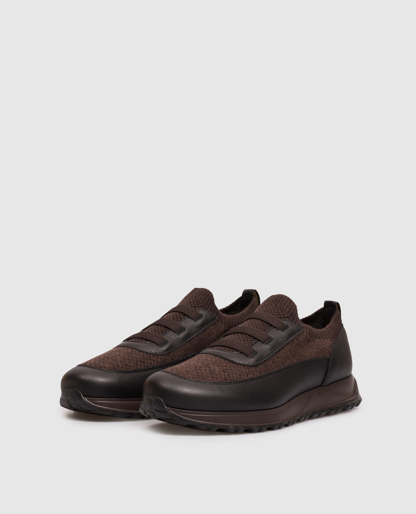Brown combination sneakers with logo Doucal's 2