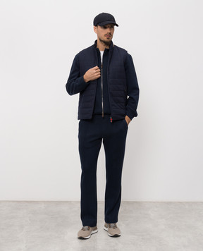 ISAIA Blue cashmere sweatpants MP005787200