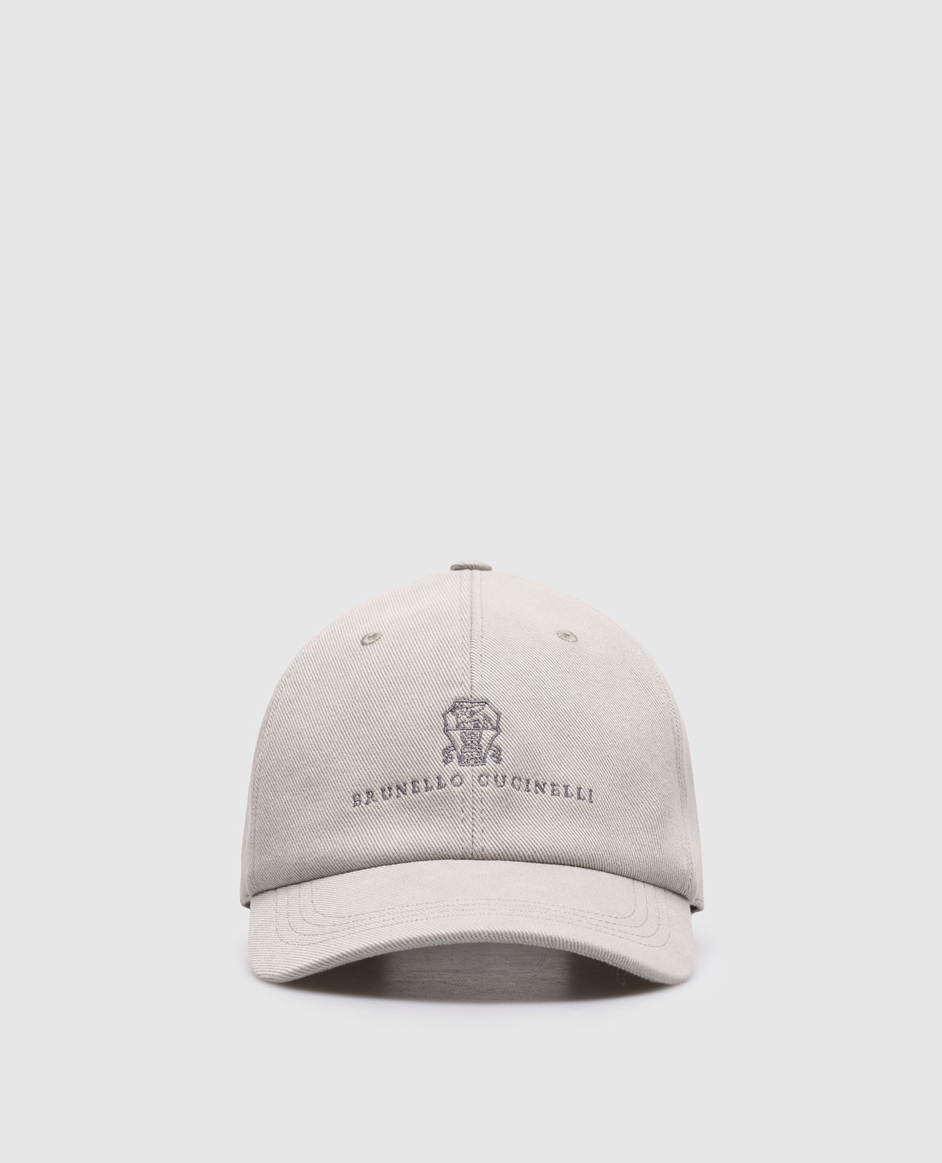 Gray cap with logo embroidery