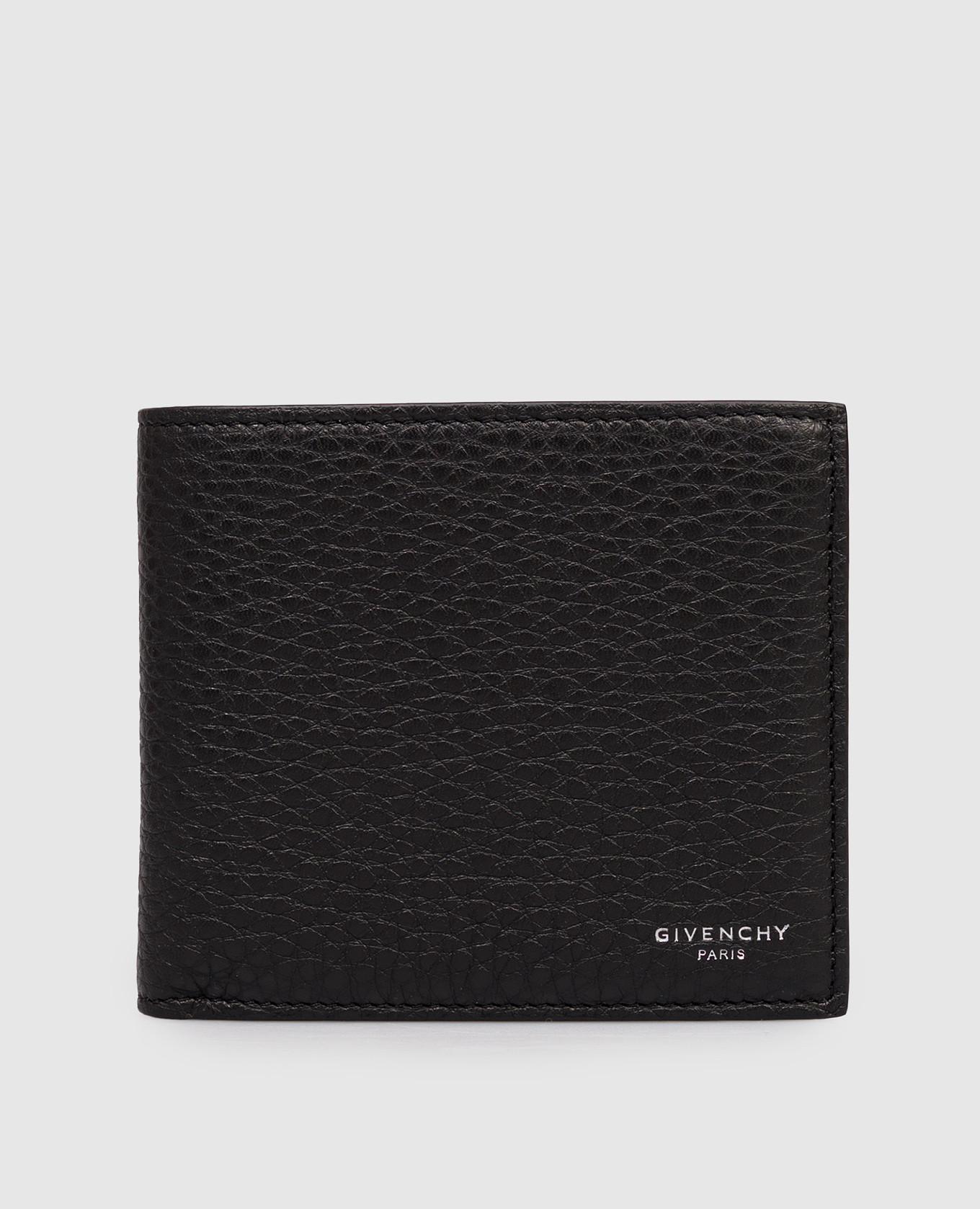 

Black leather wallet with logo print Givenchy