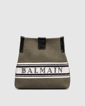 Balmain Khaki Release Bucket Bag GN0CA032TJBR
