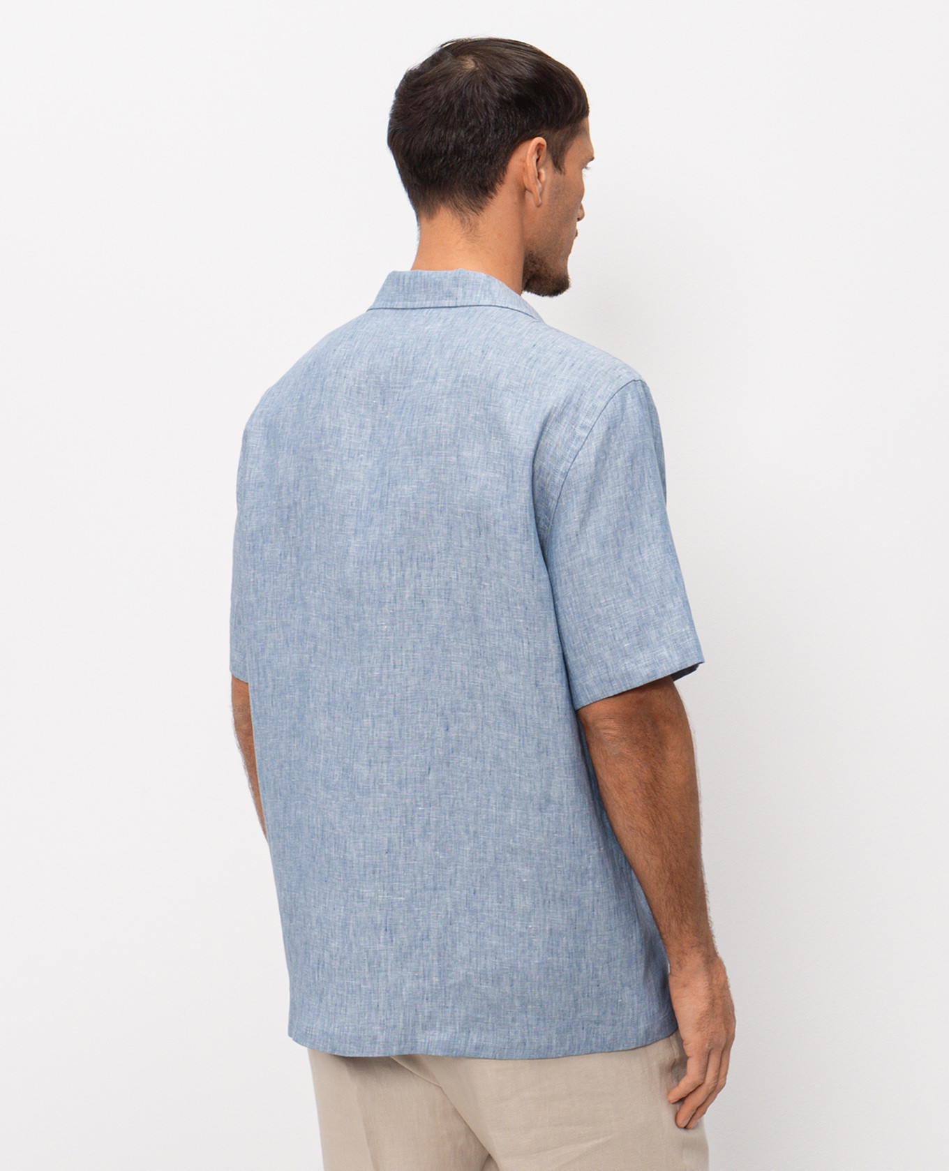 Blue linen shirt Peserico 4