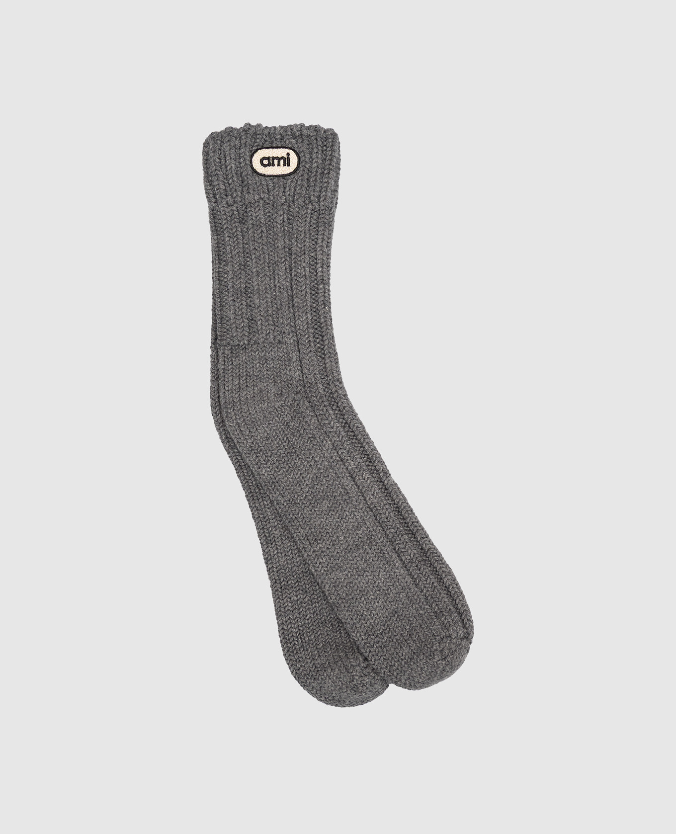 Gray wool socks Ami Paris
