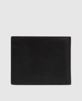 Off-White Black leather wallet with logo print OMNC085C99LEA001