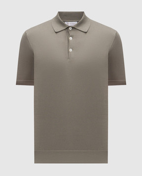 Brunello Cucinelli Khaki polo shirt M29800125