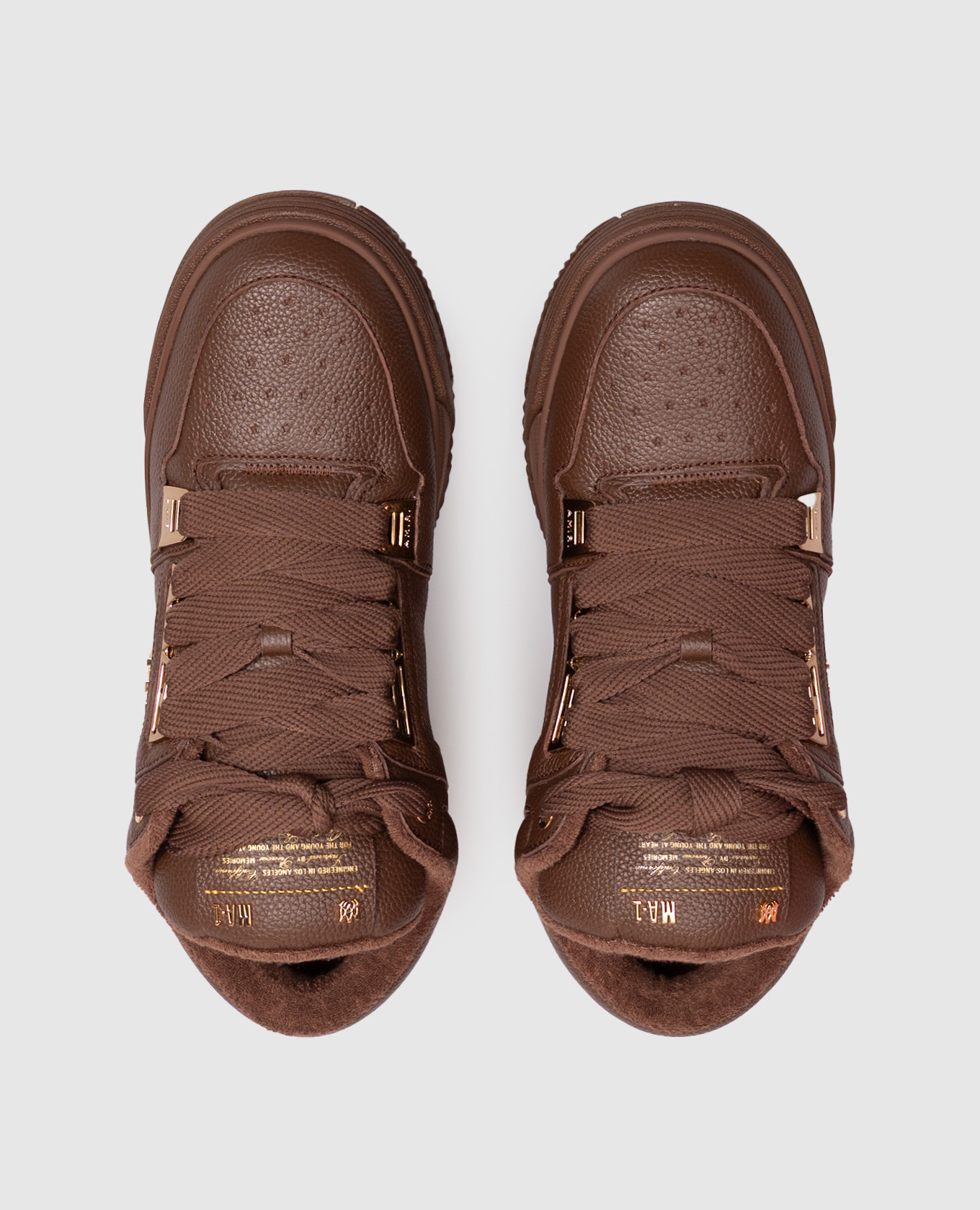 Brown leather MA-1 sneakers AMIRI 4