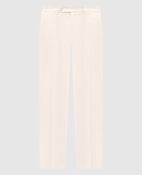 Brett Johnson White pants with emblem SS26P59BSICIVO