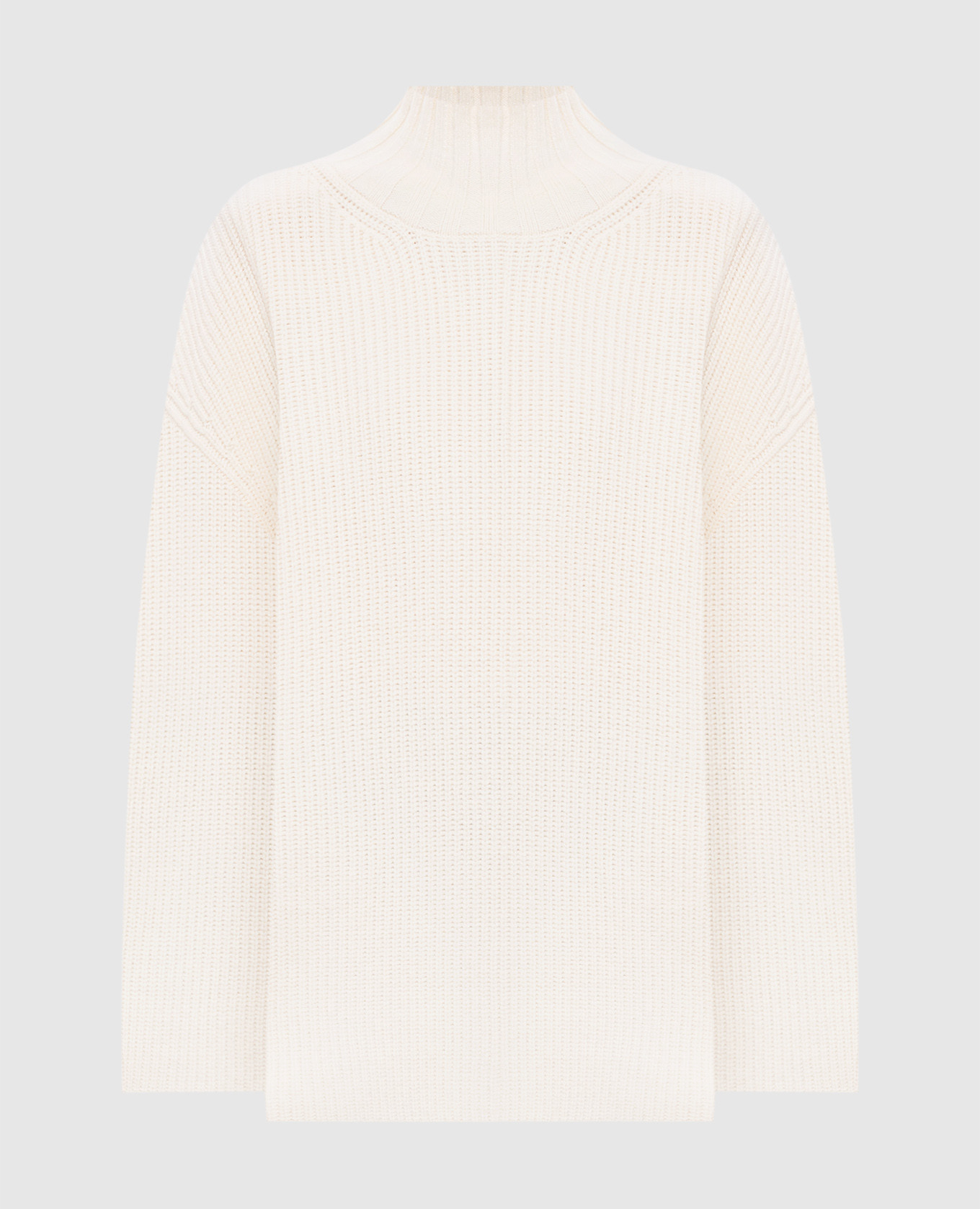 

White wool sweater with logo Twinset