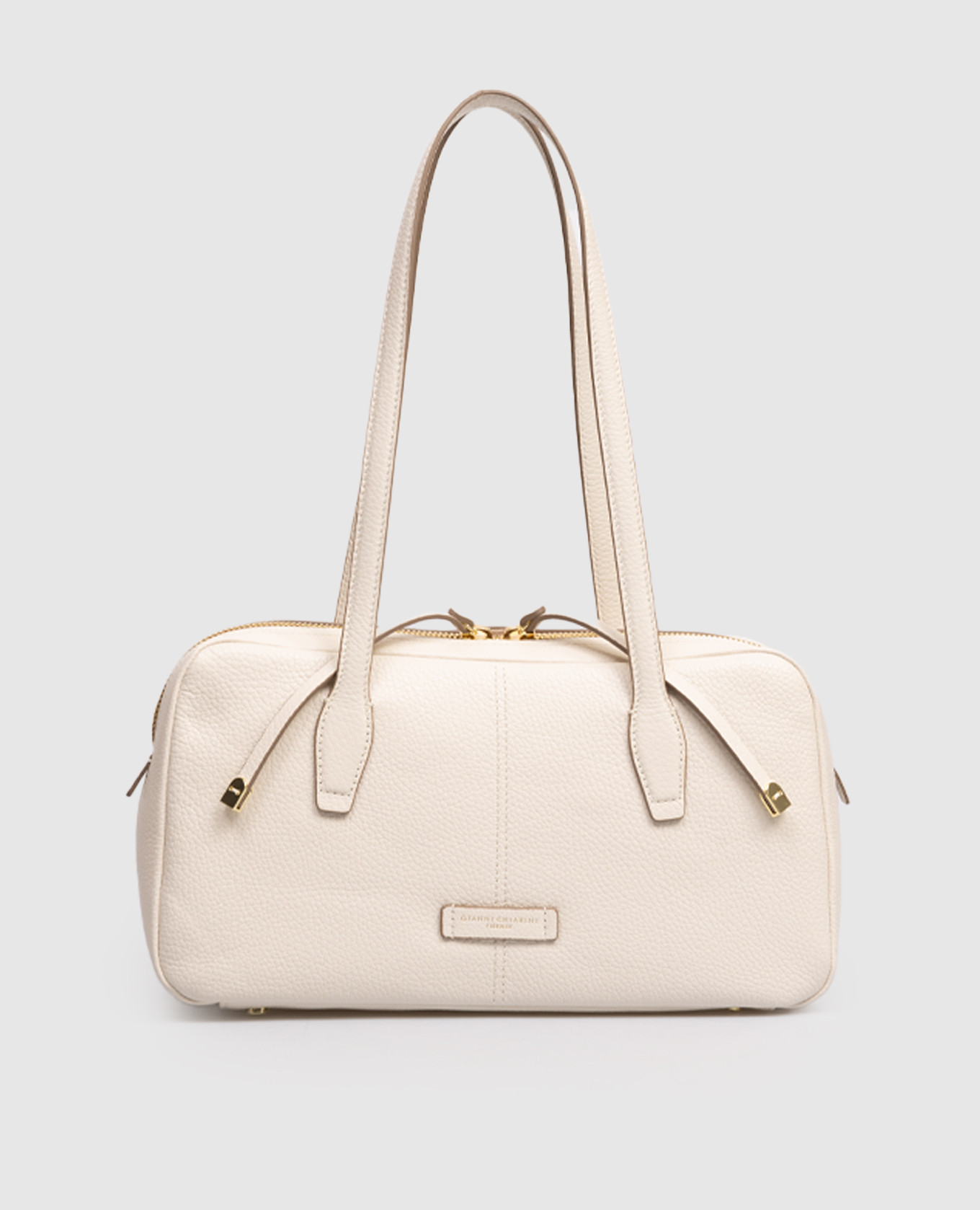 

Aryna ivory leather bag with logo Gianni Chiarini, Beige