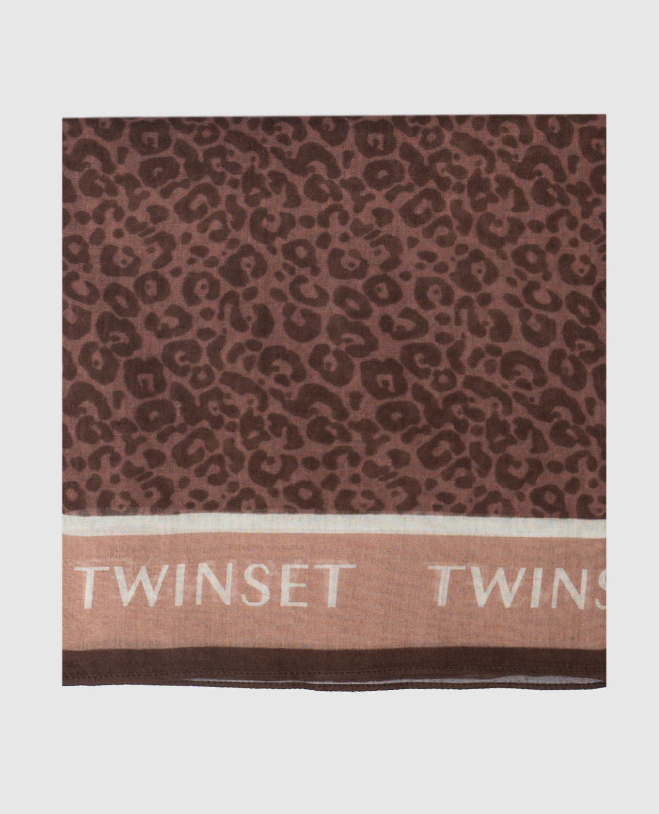 

Animal print scarf Twinset, Brown