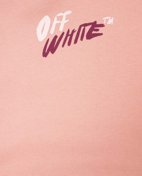 Off-White Children's pink Arrow Writings hoodie 44GBB002F26F006
