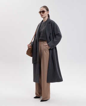 Max Mara CADMIO grey double-breasted cashmere coat MXMCADMIO