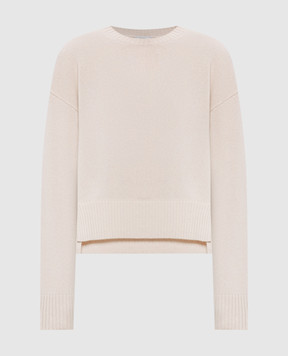 Peserico Beige wool, silk and cashmere sweater with monil chain A99267F07K09283