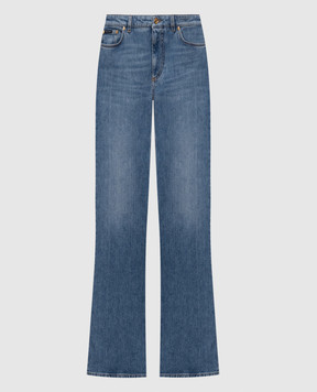 Dolce&Gabbana Blue flared jeans with a frayed effect FTDK7DG8PR1