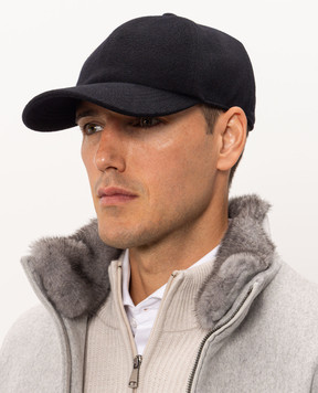 MooRER ROBINSON wool and cashmere cap, black ROBINSONSLE