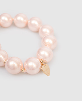 Dolman Bijoux Pink elastic bracelet with logo 33785