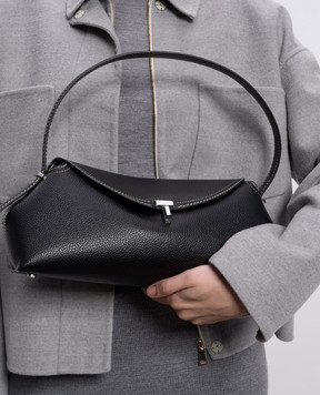 Toteme Black leather bag with contrast stitching 261WAL0127LE0030
