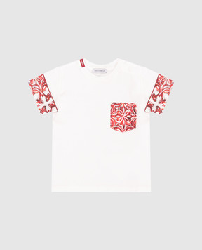 Dolce&Gabbana Children's white T-shirt with Majolica print L1JTKHG7P5D