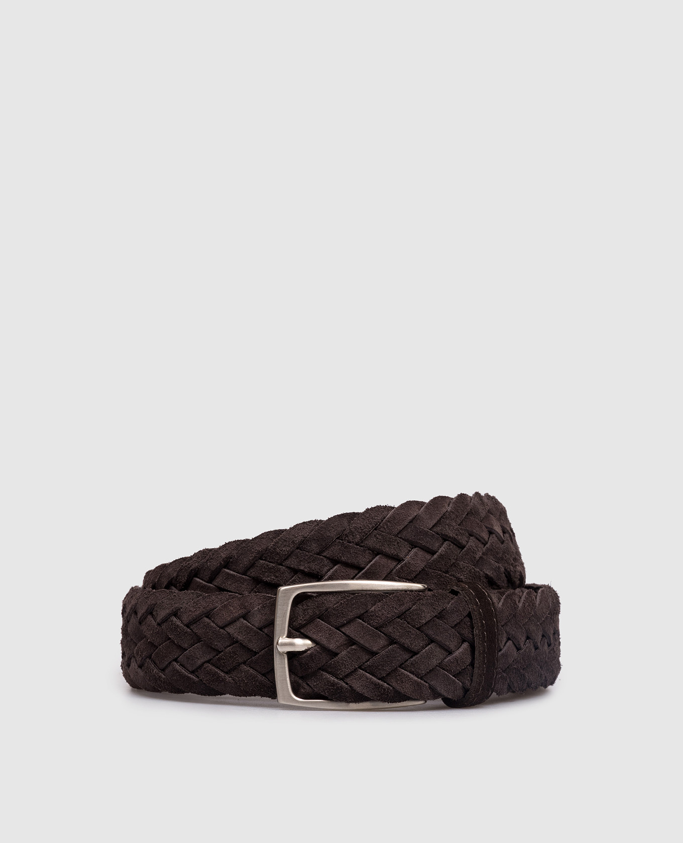 

Brown suede braided belt ISAIA