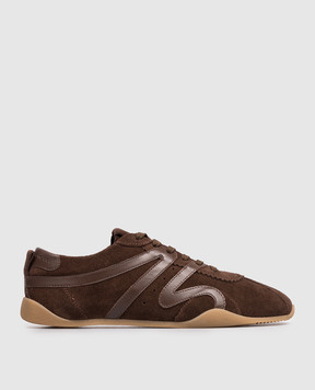 Giuseppe Zanotti Brown suede sneakers with logo RS60009