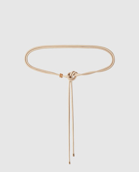 Agnona Beige leather belt APOLO L61002U8090