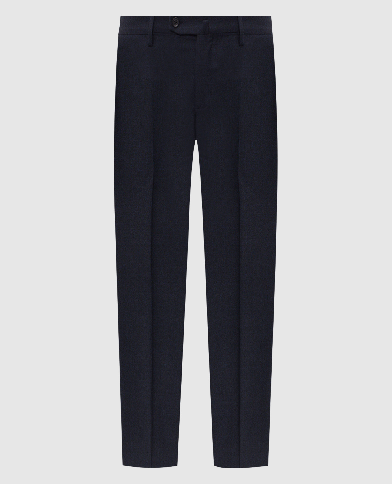 Blue wool pants with embroidery Stefano Ricci