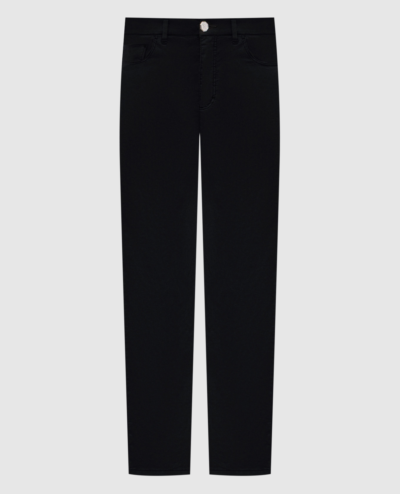 Black pants with logo patch