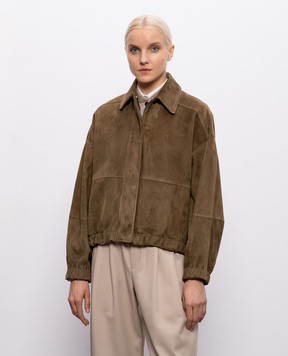 Brunello Cucinelli Brown suede jacket MPCAI7594P