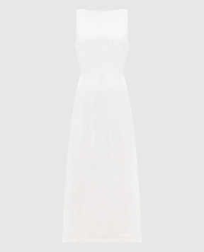 Faithfull Taylor white linen midi dress FFC06WHT